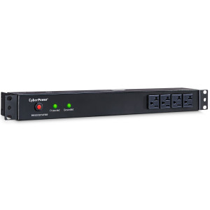 CyberPower RKBS20ST4F8R Rackmount surge protector, 20-Amp, 1800 Joules, 12 NEMA 5-20R outlets, NEMA 5-20P twist lock plug